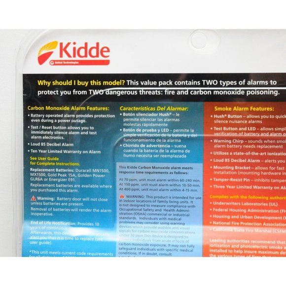 Kidde Carbon Monoxide & Smoke Alarm Value Pack New in Package - Picture 5 of 5